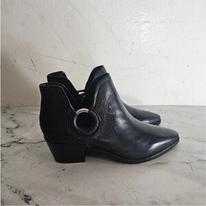 Frye Ellen Harness Black Leather Bootie Size 5.5